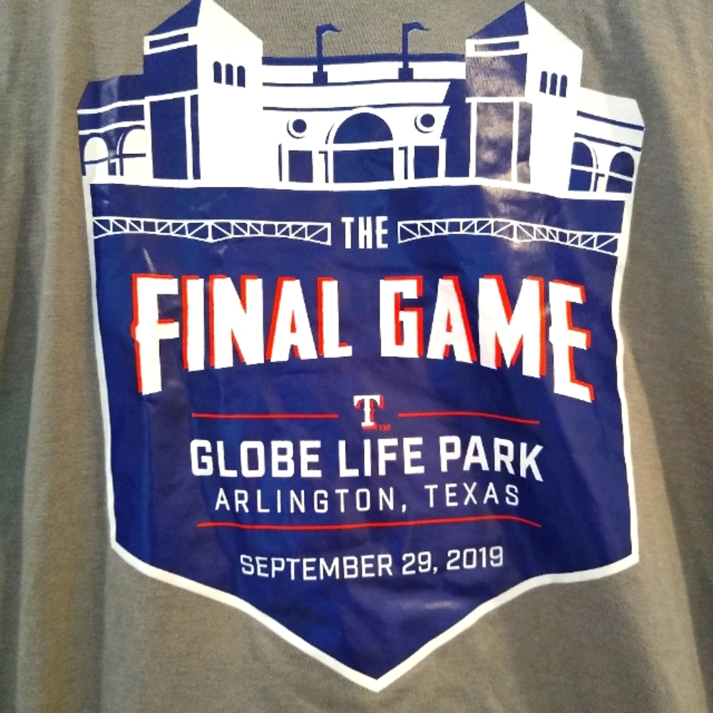 Texas Rangers Baseball Final Globe Life Game 2019 T-shirt XL